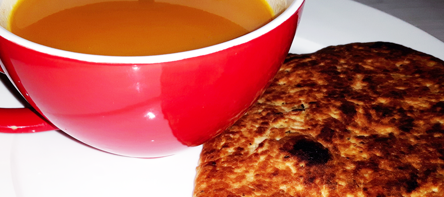 Recept: Pompoensoep pompoensoep naanbrood